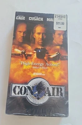 Con Air VHS Tape 1998 Nicolas Cage John Cusack John Malkovich Like New - Image 1 of 4