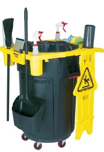Rubbermaid Commercial Brute Rim Caddy for 44 Gallon Container 9W87-00 Yellow - Picture 1 of 5