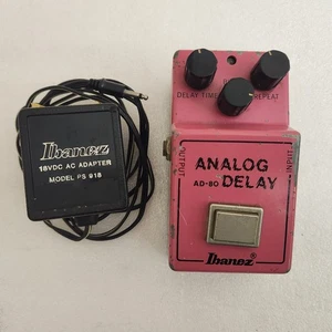 Ibanez AD-80 Analog Delay guitar effect pedal + PS 918 18V AC Adapter - Picture 1 of 5