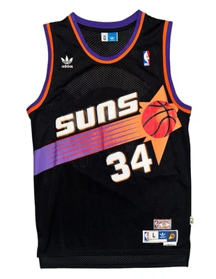 Camiseta clássica Phoenix Suns Charles Barkley Adidas madeira #34 masculina G - Imagem 1 de 2