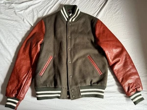 Frank & Oak x Golden Bear Varsity Wool Leather Jacket Large (slim fit) $849 - Picture 1 of 13
