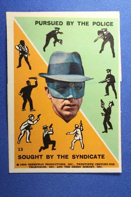 1966 Topps Green Hornet Sticker - #13 "Pursued by Police" -Very Good Condition - Image 1 of 4