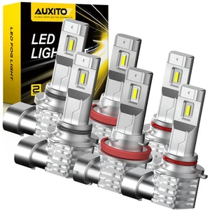Kit de luces antiniebla blancas AUXITO 9005 9006 H11 LED combo faros de haz alto bajo - Imagen 1 de 15