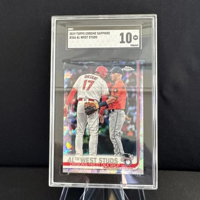 2019 SHOHEI OHTANI Topps Chrome SAPPHIRE AL WEST STUDS SAPPHIRE EDITION SGC 10   - Image 1 of 4