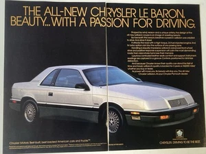 Pubblicità stampa due pagine Chrysler Lebaron 1987 - Foto 1 di 3