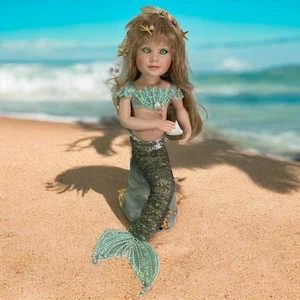 Muñeca Serena Mermaid de porcelana Danbury Mint de Judy Bell 1998 - Imagen 1 de 16