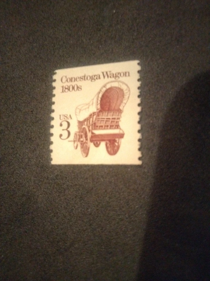 Vintage Conestoga Wagon Stamps 1800s 3 Cent Stamp Mint Condition MNH - Image 1 of 4