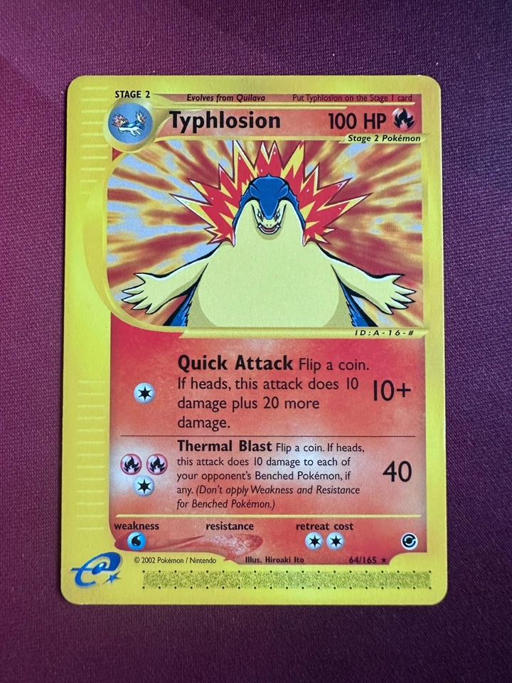 TYPHLOSION 64/165 Expedition Base Set E-SERIES NON-HOLO Pokemon TCG card NM+ - Image 1 of 3