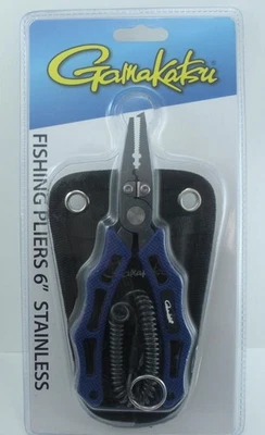 Spro P002 6in Stainless Fishing Pliers PTFE Coating With Sheath And Lanyard - Image 1 of 3