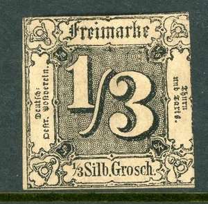 Germany States 1858 Thurn & Taxis Northern Dist ⅓ sgr Buff Scott #2 Mint O703 - Picture 1 of 6