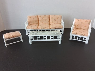 Vintage 1985 Multi-Toys Doll Furniture Patio Set For Barbie Lot Of 4 Pieces  - Image 1 of 4