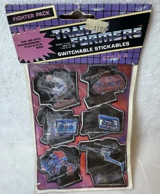 Vtg Puffy Stickers Switchable Stickables Style 4 1984 Transformers G1 Hasbro W1 - Image 1 of 4
