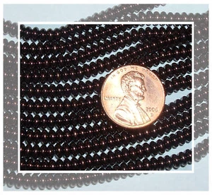 AL385 CZECH 4x2mm Glass RONDELLE Beads-DARK BRONZE-100 - Picture 1 of 1