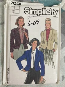 Blazer Jacke Größe 10 Simplicity Schnittmuster 7044 Vintage 80er UC Arbeit - Bild 1 von 4