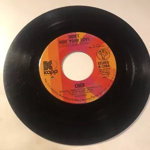 Cher 45 Vinyl Record Don’t Hide Your Love - The First Time - Picture 1 of 2