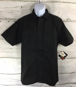 Tru-Spec Men's S Short Sleeve 24-7 Series Rip-Stop Uniform Shirt - Black NWT - Picture 1 of 8