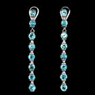 Unheated Round Apatite 3.5mm 14K White Gold Plate 925 Sterling Silver Earrings