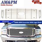 Fits 2000-04 Ford Excursion W/Logo Show Billet Grille Upper Grill Chrome Insert