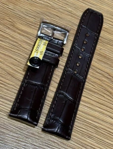 Genuine OEM Baume & Mercier Dark Brown Alligator Leather Strap 22mm 20mm 22/20 - Picture 1 of 7