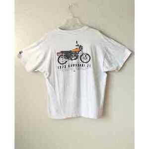 Koszulka Vintage Turn One Single Stitch 1973 Kawasaki Z1 Heritage odzież motocyklowa XL