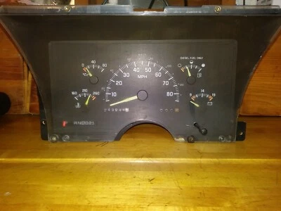 1994 Chevy Silverado Non Tach Instrument Cluster Gauges Diesel Gmc 2500 Z71 4X4 - Image 1 of 4