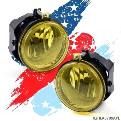 Yellow Fog Lights w/Bulbs Fit For Dodge Challenger Charger Nitro Avenger Caliber - Image 1 of 4