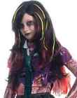 Zombie Rocker Wig Zombets Long Fancy Dress Up Halloween Child Costume Accessory