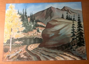 Mid Century 1950s Orig Landscape Watercolor Painting Signed Earl Pearson $29.95 - Picture 1 of 2