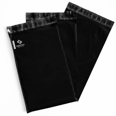 Black Poly Mailers Envelopes Shipping Bag Self Seal Plastic Poly Bags 6" x 9" - Image 1 of 3