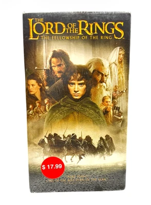 Lord of the Rings Fellowship VHS Sealed 2002 Elijah Wood Ian McKellen Tolkien PG — 第 1/4 张图片
