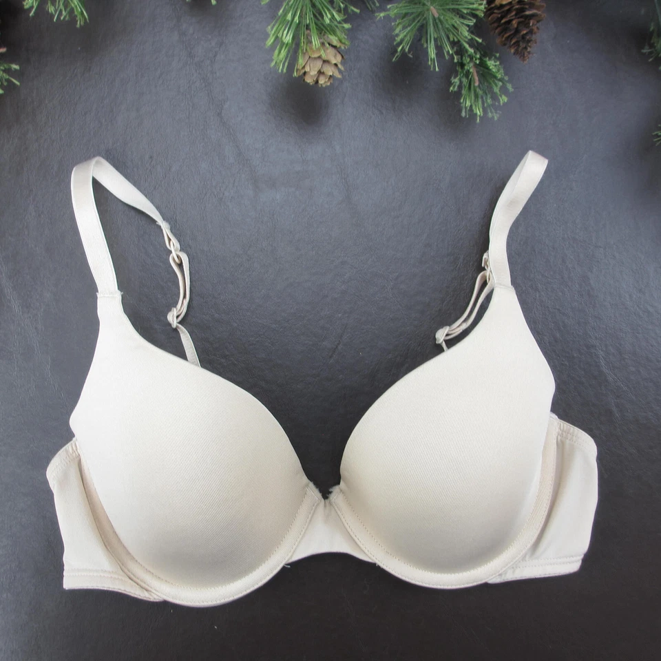 So Bra 32B Beige Acolchado Con Aros Cierre Ajustable Espalda Foto 1 de 4
