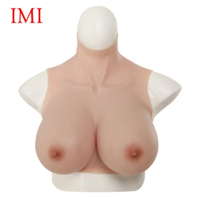 Crossdresser Breast Forms Silicone Breast plates B-H Cup Drag Queen Fake Boobs - Image 1 of 4