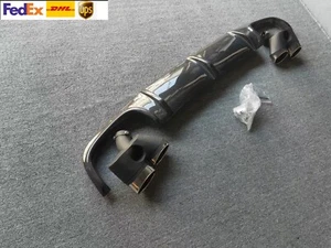 Fits Benz W211 E55 2002-2006 Rear Bumper Diffuser Lip Spoiler REAL CARBON W/Tips - Foto 1 di 7