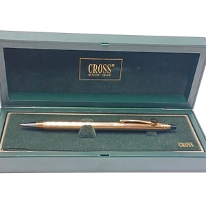 Penna a sfera vintage Cross 4502 1/20 placcata oro 10kt BP con custodia. Usato  - Foto 1 di 8