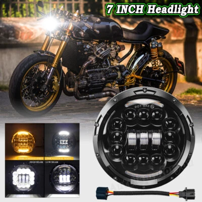 For Suzuki Bandit 400 600 1200 LED Motorcycle 7" Headlight Turn Signals Ring DRL - Image 1 of 4