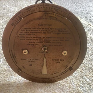 Antique Negretti & Zambra London Brass Desktop Weather Forecaster - Picture 1 of 6