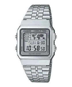 Casio Vintage Digital Silver Tone Stainless Steel Unisex Watch A500WA-7 - Picture 1 of 1