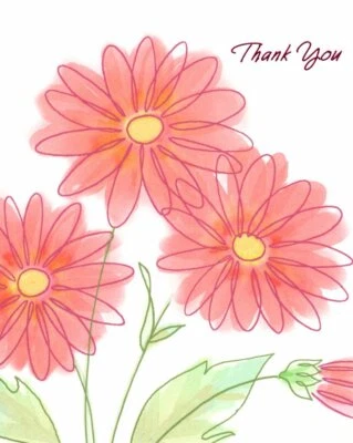 Thank You For Your Kindness Pink Flower Flowers Hallmark Greeting Card - Image 1 of 3