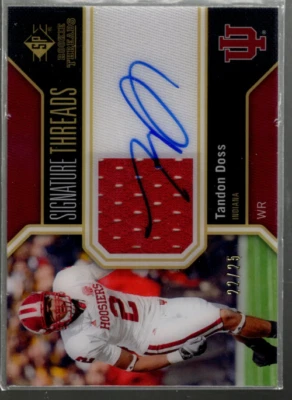 B3818- 2011 SP Authentic Signature Threads #THTD Tandon Doss Auto Jersey /25 - Image 1 of 2