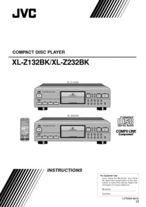 JVC XL-Z132BK XL-Z232BK CD Player Owners Instruction Manual Reprint - Picture 1 of 1