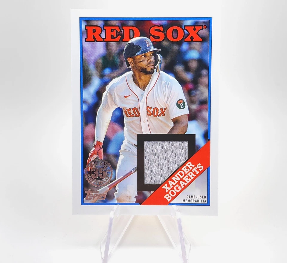 2023 Topps Series 1 Xander Bogaerts Jersey Relic Game Used Memorabilia Red Sox - Image 1 of 4