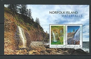 AUSTRALIA 2017 ISLA NORFOLK CASCADAS HOJA MINIATURA FINA USADA - Imagen 1 de 1