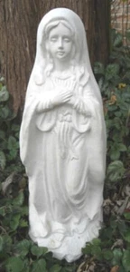 Mary mold free standing statue concrete plaster mold 16" x 6" x 5" cast 100's - Picture 1 of 7