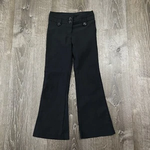 George Girls Pants Black Flare Leg Button Dressy Formal Size 5 - Picture 1 of 4