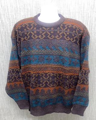 Pebble Beach Mens Brown ENGLAND MADE Acrylic Wool Blend Crewneck Sweater Size L - Image 1 of 4