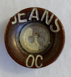 ONE BUTTON ONLY - For OC Jeans -  7/8 in Dia - Metal Botton - Picture 1 of 7