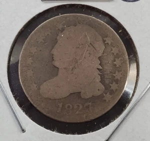 1827 10c Capped Bust Silver Dime Coin Circulated AG ABout Good - Picture 1 of 4