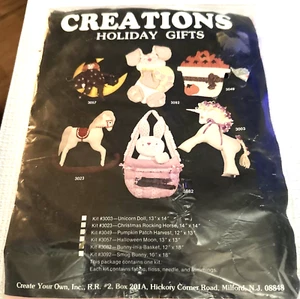 Creations Holiday Gifts Bunny In A Basket Kit 12”x 18” NOS NEW - Picture 1 of 3