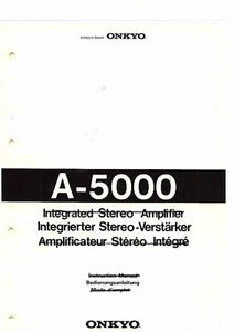 Onkyo  Bedienungsanleitung user manual owners manual  für A- 5000 deutsch  Copy - Picture 1 of 1