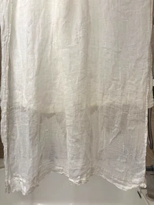 Pottery Barn 52 x 84 Emery Linen Sheer Curtain White (Off White) Has Pulls - Picture 1 of 10